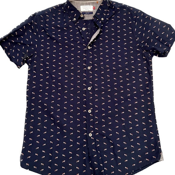 size medium short sleeve men’s button down x3 shirts - Picture 4 of 7